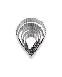 Набор кондитерских форм «Капля» рифленая[5шт] сталь нерж. D=12,H=3см металлич.