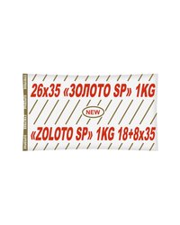 Пакет фасовочный ПНД 18+8х35см (9) В пластах "SuperPak" (Золото 1кг) (арт90067) (х1/10) [упаковка]