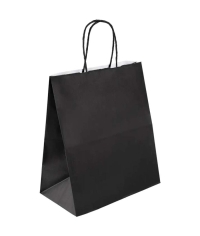 Чeрный бум. пакет 240×140×280 мм с кручеными ручками
