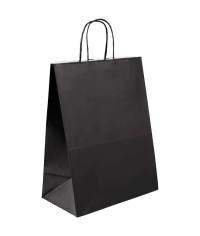 Чeрный бум. пакет 260×150×350 мм с кручеными ручками
