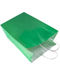 Зеленый бум. пакет 260×150×350 мм с кручеными ручками