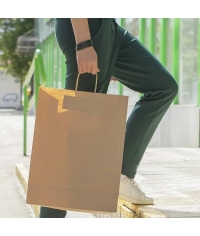 Крафт пакет 350×150×450 мм с кручеными ручками