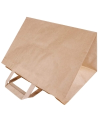Крафт пакет 320×200×220 мм с плоскими ручками