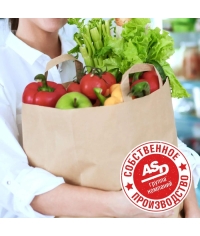 Крафт пакет 320×200×370 мм с плоскими ручками