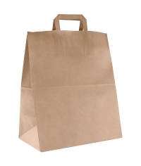Крафт пакет 320×200×370 мм с плоскими ручками
