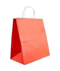 Красный бум. пакет 240×140×280 мм с кручеными ручками