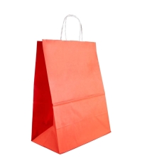 Красный бум. пакет 260×150×350 мм с кручеными ручками