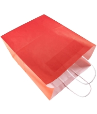 Красный бум. пакет 220×120×250 мм с кручеными ручками