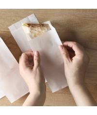 Жиростойкий белый V-пакет для шаурмы 90+40×220 мм