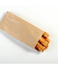 Крафтовый бумажный V-пакет для столовых приборов 80+20×200 мм