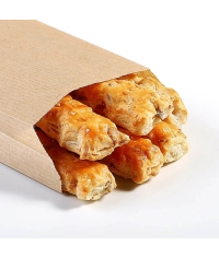 Крафтовый бумажный V-пакет для столовых приборов 80+20×200 мм