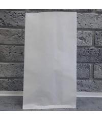 Жиростойкий белый бумажный V-пакет для выпечки 140+60×250 мм