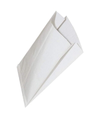 Жиростойкий белый бумажный V-пакет для выпечки 140+60×250 мм