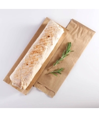 Крафтовый бумажный V-пакет для бутылки 100+50×300 мм