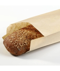 Крафтовый бумажный V-пакет для бутылки 100+50×300 мм