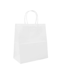 Белый бум. пакет 220×120×250 мм с кручеными ручками