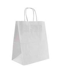 Белый бум. пакет 240×140×280 мм с кручеными ручками