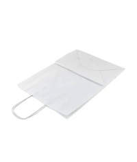 Белый бум. пакет 260×150×350 мм с кручеными ручками