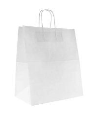 Белый бум. пакет 320×200×370 мм с кручеными ручками