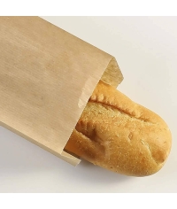 Крафтовый бумажный V-пакет для французского багета 100+50×640 мм