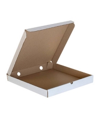 Коробка для пиццы Белая-крафт 250×250×40 мм