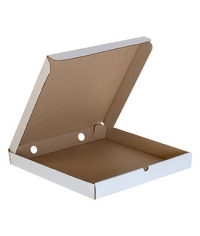 Коробка для пиццы Белая-крафт 300×300×40 мм