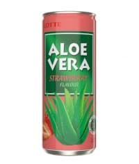 Lotte Aloe Vera Клубника 240 мл ж/б