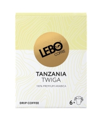 Кофе молотый в дрип-пакетах LEBO Tanzania Twiga 63 г