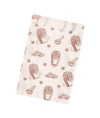 Жиростойкий бумажный Белый V-пакет с принтом КАРТОШКА ФРИ 110+50×175 мм