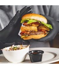 Перчатки AVIORA неопудренные НИТРИЛ Черные р. XL 100 шт.