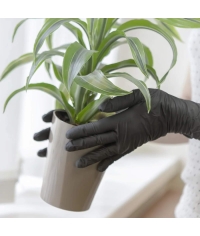 Перчатки AVIORA неопудренные НИТРИЛ Черные р. XL 100 шт.