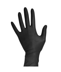 Перчатки AVIORA неопудренные НИТРИЛ Черные р. XL 100 шт.