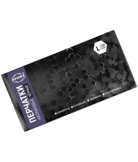 Перчатки AVIORA неопудренные НИТРИЛ Черные р. L 100 шт.