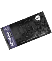 Перчатки AVIORA неопудренные НИТРИЛ Черные р. M 100 шт.