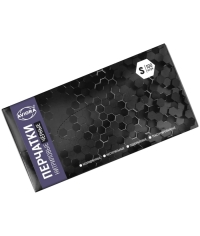 Перчатки AVIORA неопудренные НИТРИЛ Черные р. S 100 шт.