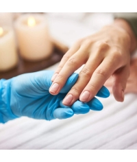 Перчатки AVIORA неопудренные нитрил ГОЛУБЫЕ р. S 100 шт.