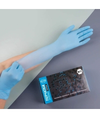 Перчатки AVIORA неопудренные нитрил ГОЛУБЫЕ р. M 100 шт.