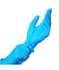 Перчатки AVIORA High Risk неопудренные нитрил сверхпрочные голубые р. M 50 шт.