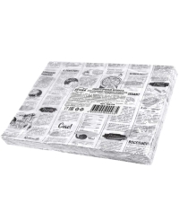 Оберточная бумага принт газета ЧАО белая парафинированная в листах 260×320 мм по 500 в пачке