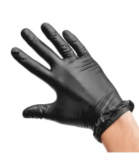 Перчатки AVIORA неопудренные винил ЧЕРНЫЕ р. S 100 шт.