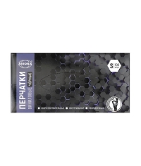 Перчатки AVIORA неопудренные винил ЧЕРНЫЕ р. S 100 шт.