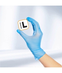 Перчатки AVIORA неопудренные винил ГОЛУБЫЕ р. L 100 шт.