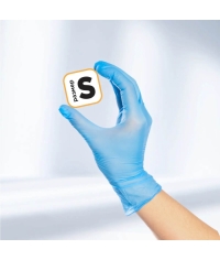 Перчатки AVIORA неопудренные винил ГОЛУБЫЕ р. S 100 шт.