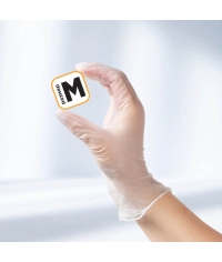 Перчатки AVIORA неопудренные винил ПРОЗРАЧНЫЕ р. M 100 шт.