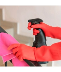 Перчатки AVIORA хозяйственные латексные Красные с удлиненной манжетой 1 пара размер L