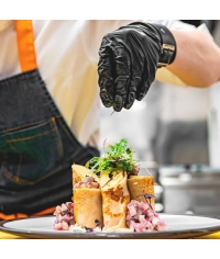 Перчатки Aviora одноразовые TPE Черные размер XL 100 шт.