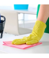 Перчатки Aviora хозяйственные ЛАТЕКСНЫЕ желтые 1 пара размер S