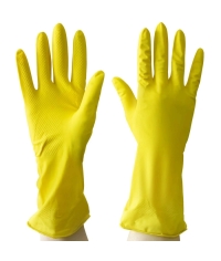 Перчатки Aviora хозяйственные ЛАТЕКСНЫЕ желтые 1 пара размер S