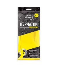 Перчатки Aviora хозяйственные ЛАТЕКСНЫЕ желтые 1 пара размер M
