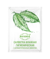Влажная антибактериальная салфетка Aviora в инд. упаковке